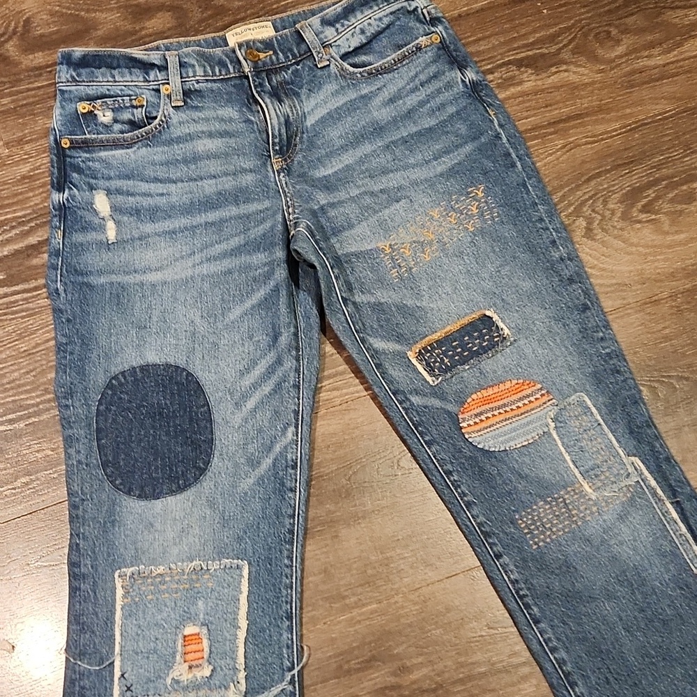 ❤️ LUCKY BRAND × YELLOWSTONE EASY RIDER BOOTCUT PATCHWORK JEANS, 8 (29) - Picture 6 of 16